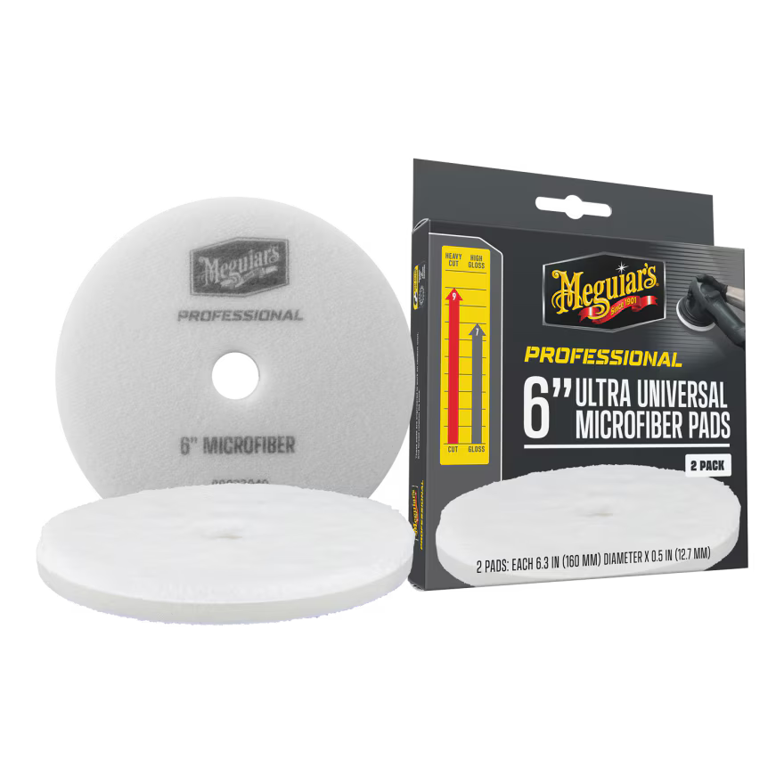 MEGUIAR'S PROFESSIONAL 6" MICROFIBER PAD - Pack 2ud