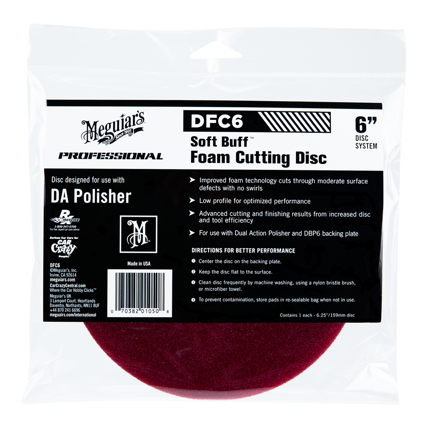 SOFT BUFF FOAM CUTTING DISC 6"