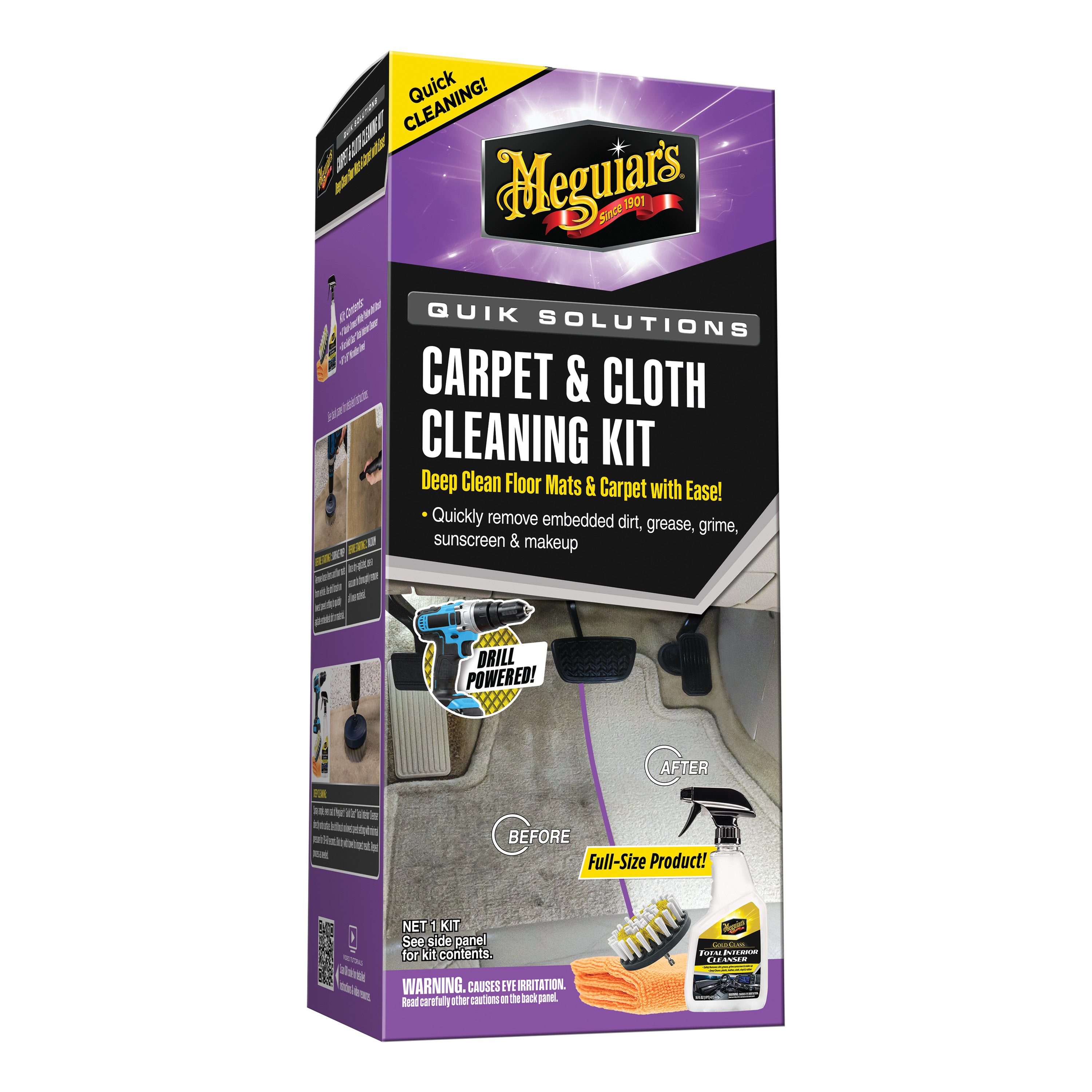 MEGUIAR'S CARPET & CLOTH KIT - Kit de limpieza de tapicerías